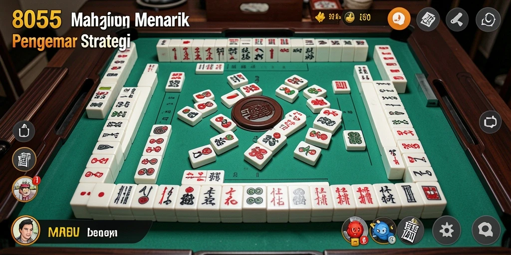 Tampilan gameplay Mahjong yang menarik dan menantang di 8055.