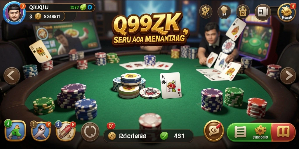 Tampilan gameplay QiuQiu yang seru dan menantang di 999ZK.