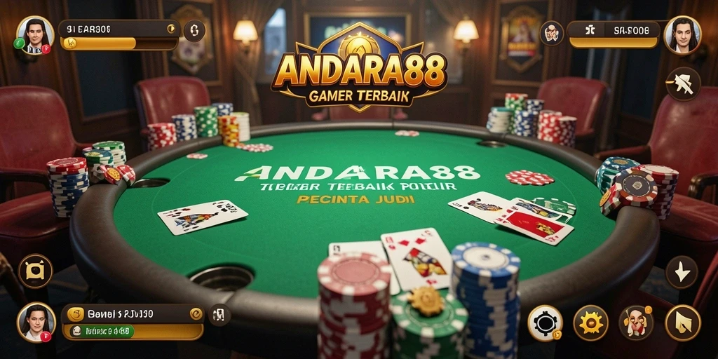 Tampilan gameplay menarik dari ANDARA88 game Poker.