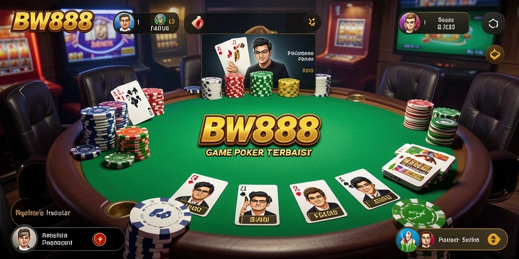 Tampilan gameplay BW888 yang mendebarkan dalam permainan Poker.