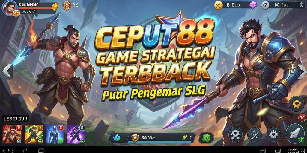 Screenshot utama menampilkan aksi seru di gameplay SLG.