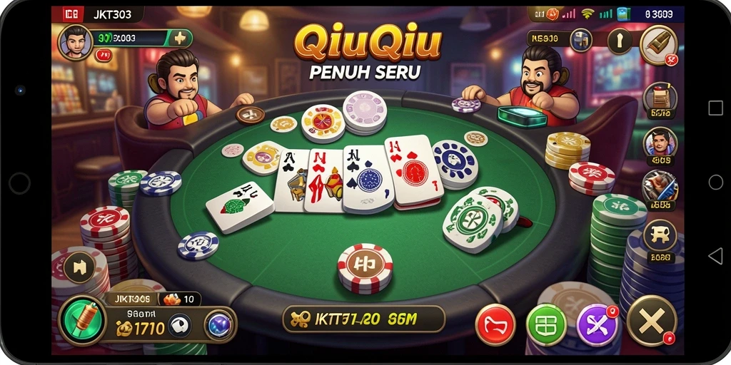 Screenshot menunjukkan serunya gameplay QiuQiu di JKT303.