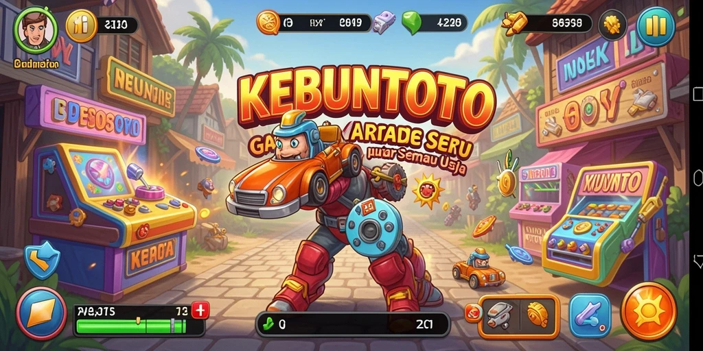 Screenshot gameplay KEBUNTOTO menampilkan aksi seru dan penuh warna.