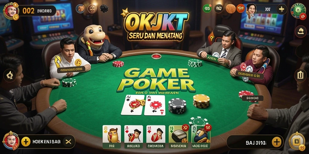 Tampilan permainan Poker yang seru dan menantang di OKJKT.