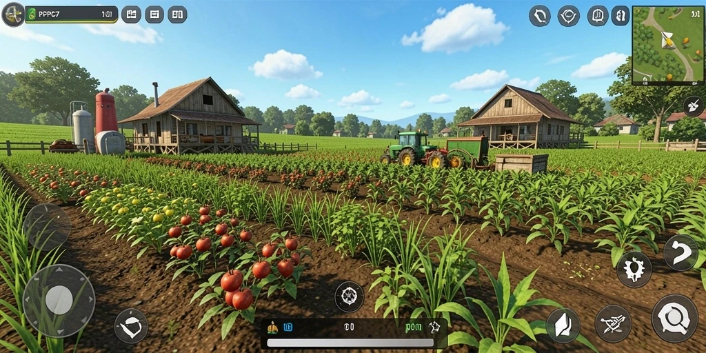 Screenshot PCPC7 menampilkan aktivitas seru dalam bertani.