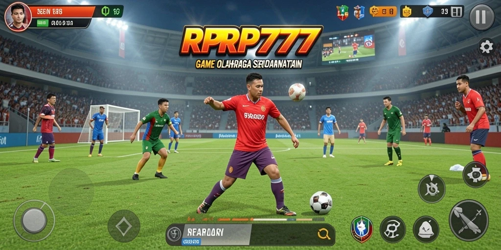 Screenshot RPRP777 menampilkan intensitas pertandingan olahraga.