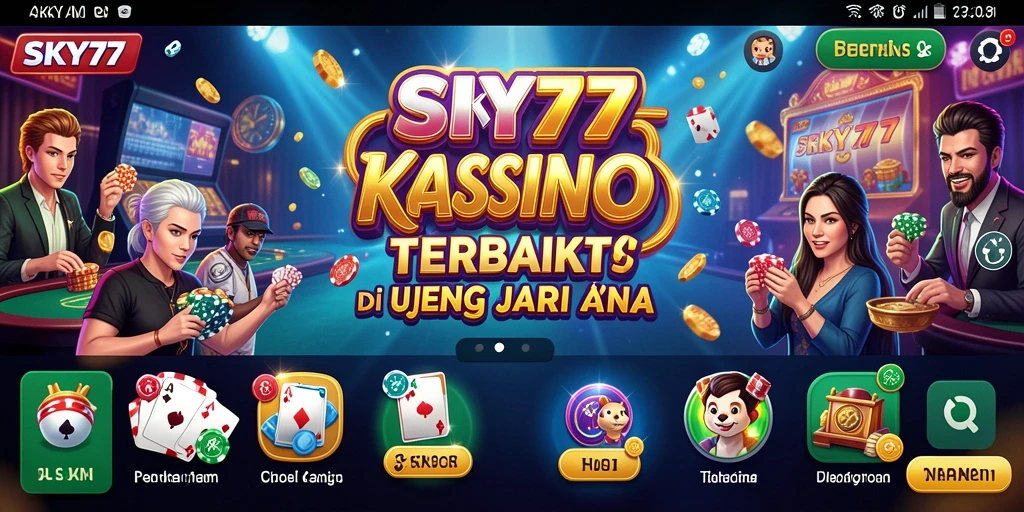 Tampilan permainan kasino yang seru dan mengasyikkan di SKY77.