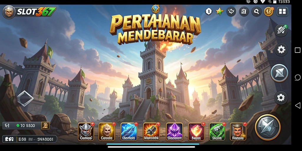 Tampilan gameplay mendebarkan dari SLOT367 saat melawan gelombang musuh.