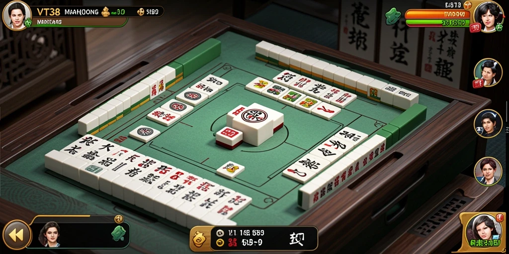 Tampilan gameplay VT38 yang mendebarkan dengan ubin Mahjong.